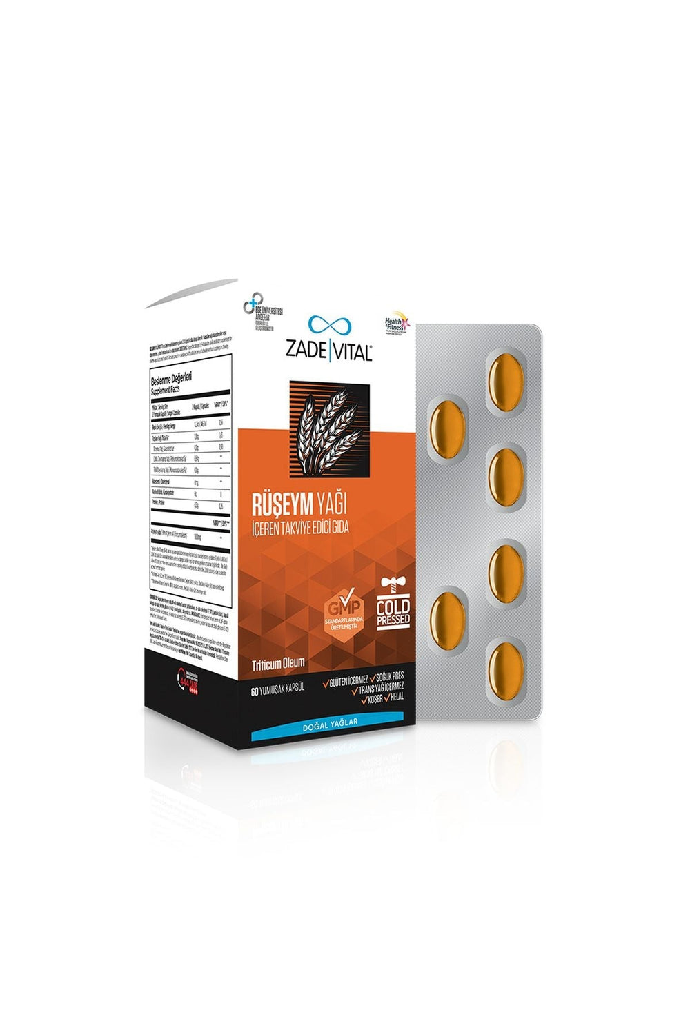 Zade Vital Rüşeym Yağı 500 mg 60 Kapsül