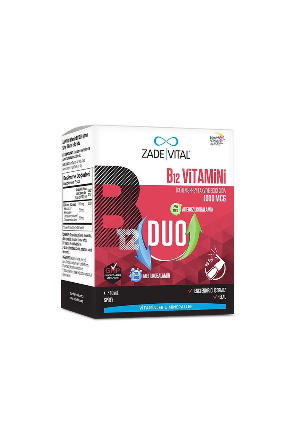Zade Vital Vitamin B12 Duo 1000 mcg 10 ml