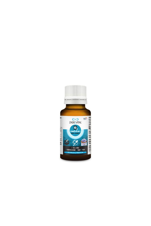 Zade Vital Vitamin D3 & K2 (MK-7) ve Keten Tohumu Yağı 20 ml