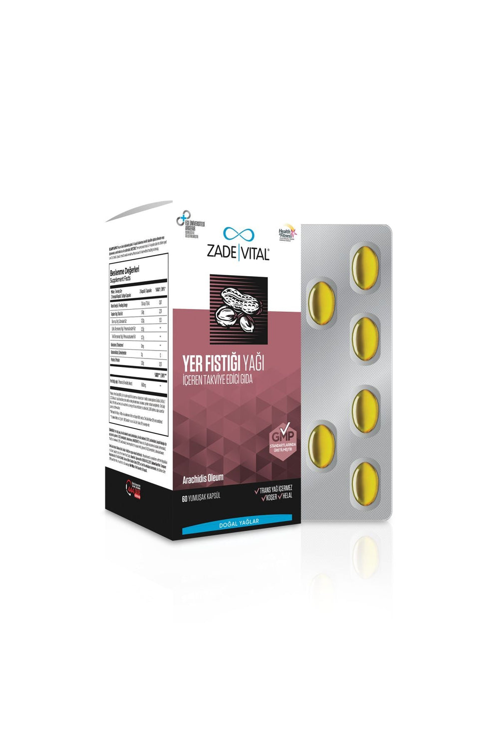 Zade Vital Yer Fıstığı Yağı 1600 mg 60 Kapsül