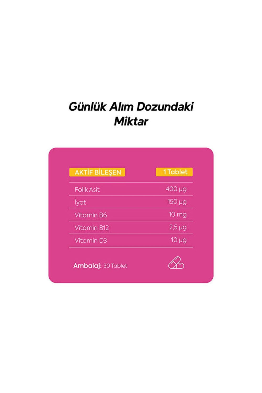 Dr.Henri Folik Asit 30 Tablet