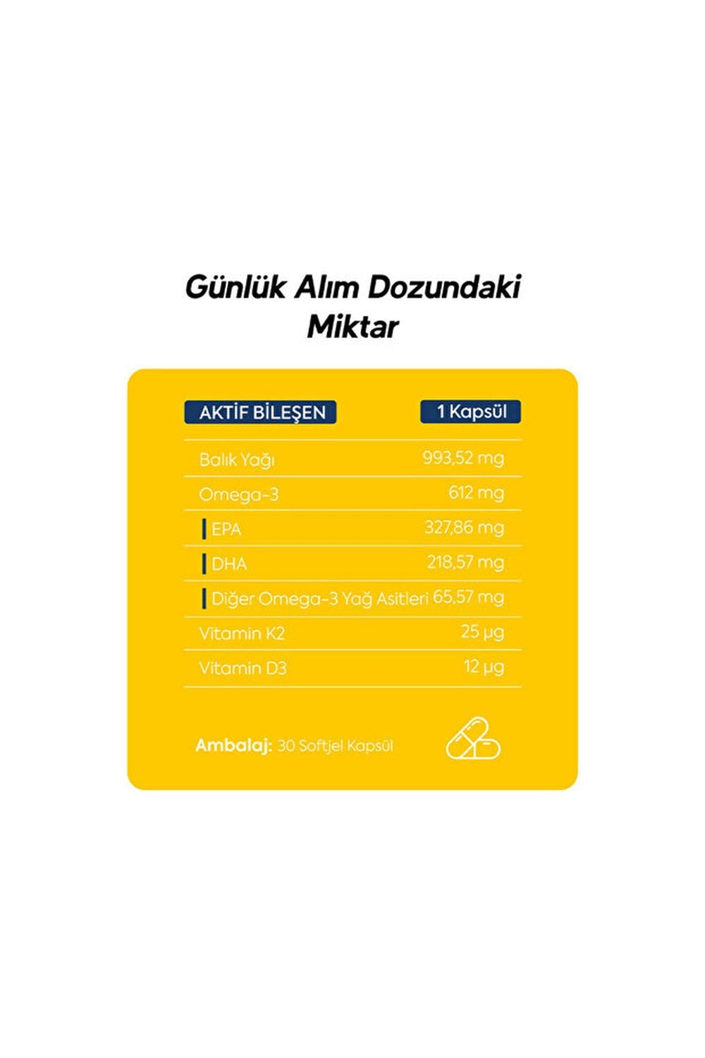 Dr.Henri Omega-3 D3 & K2 30 Kapsül