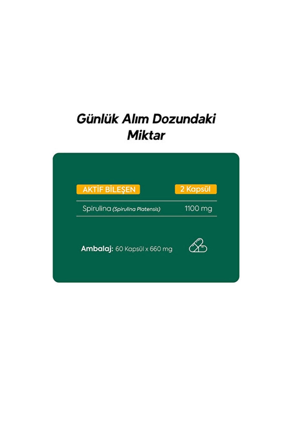Dr.Henri Spirulina 60 Kapsül