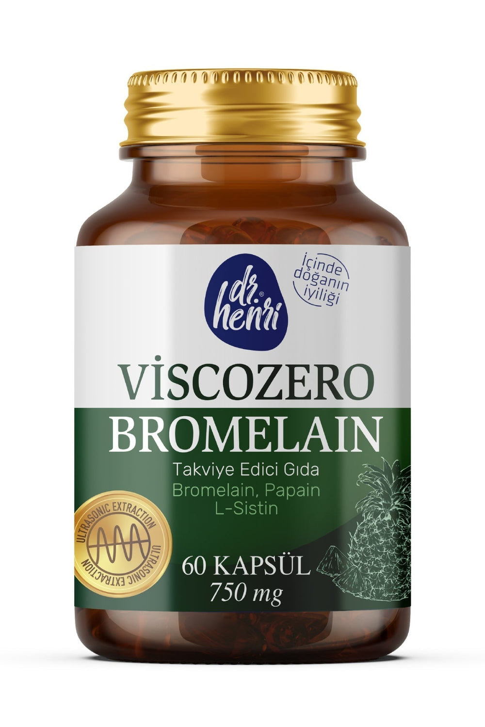 Dr.Henri Viscozero Bromelain 60 Kapsül