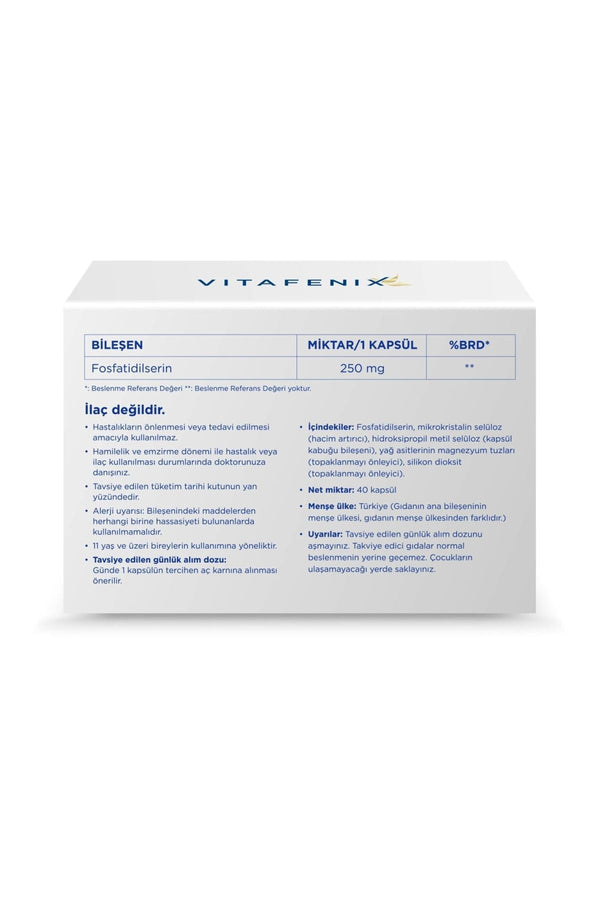 Vitafenix Fosfatidilserin 250 mg 40 Kapsül