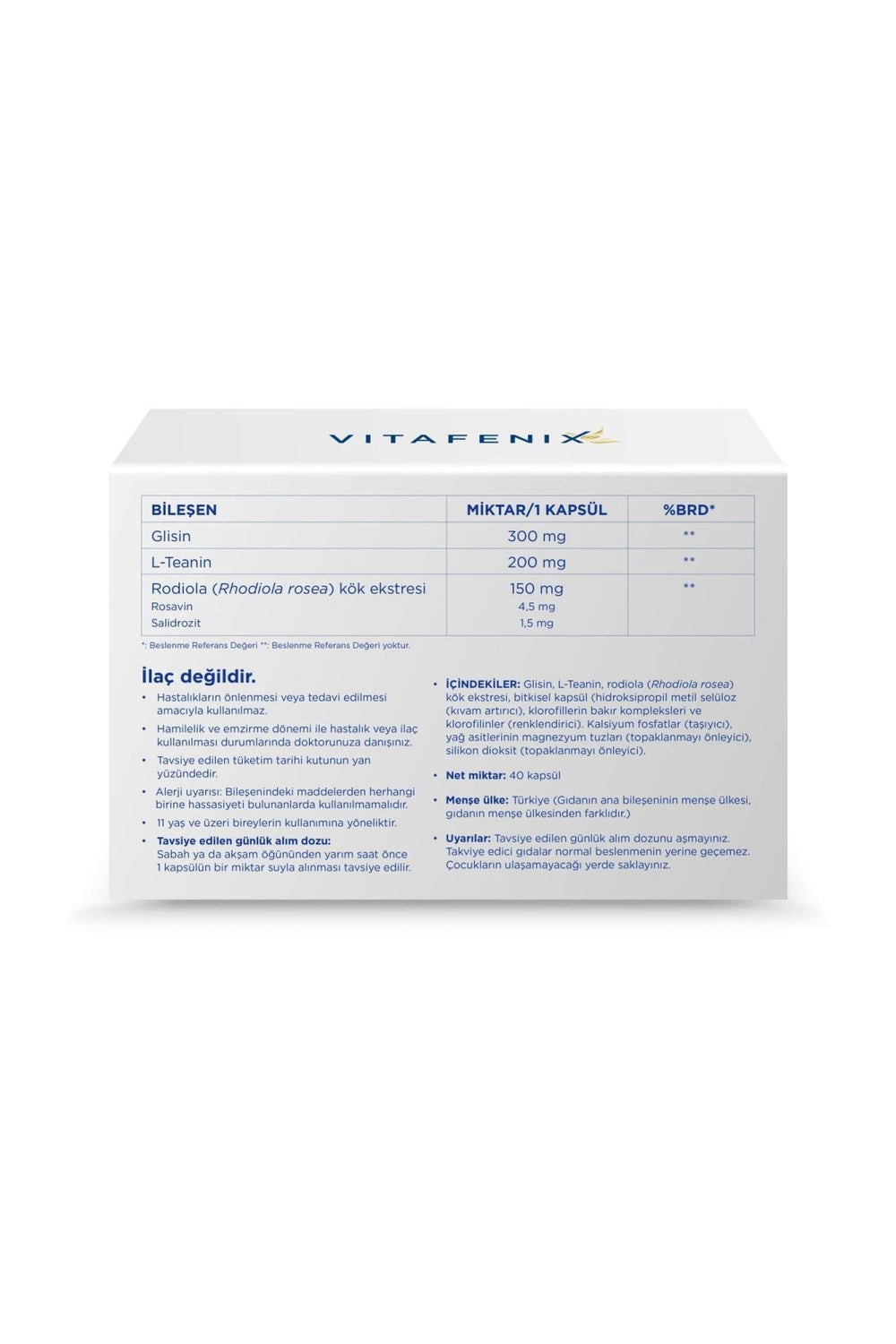 Vitafenix Rhodiolin 40 Kapsül