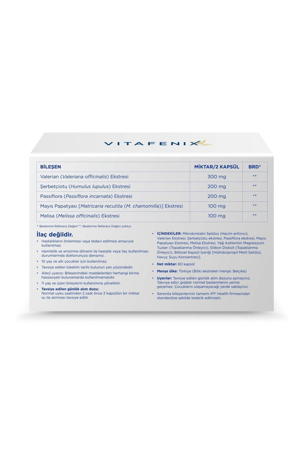 Vitafenix Serenita 60 Kapsül