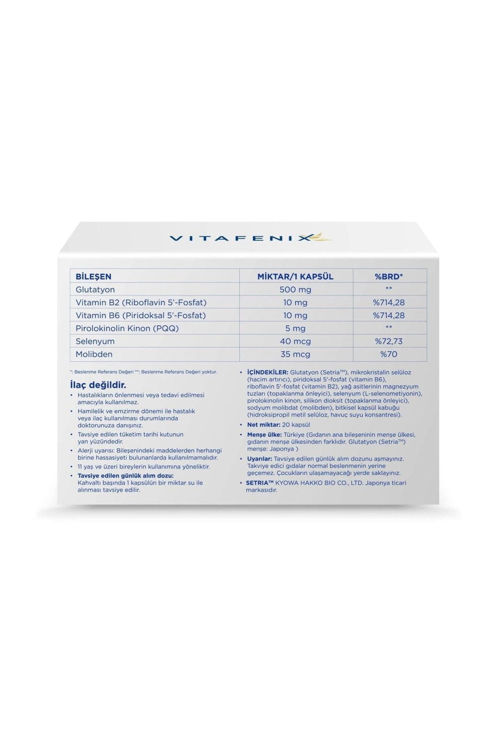 Vitafenix Angard 20 Kapsül