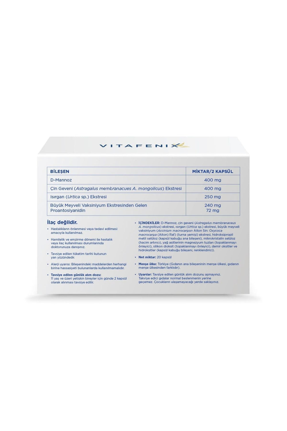 Vitafenix Cranberry 20 Kapsül
