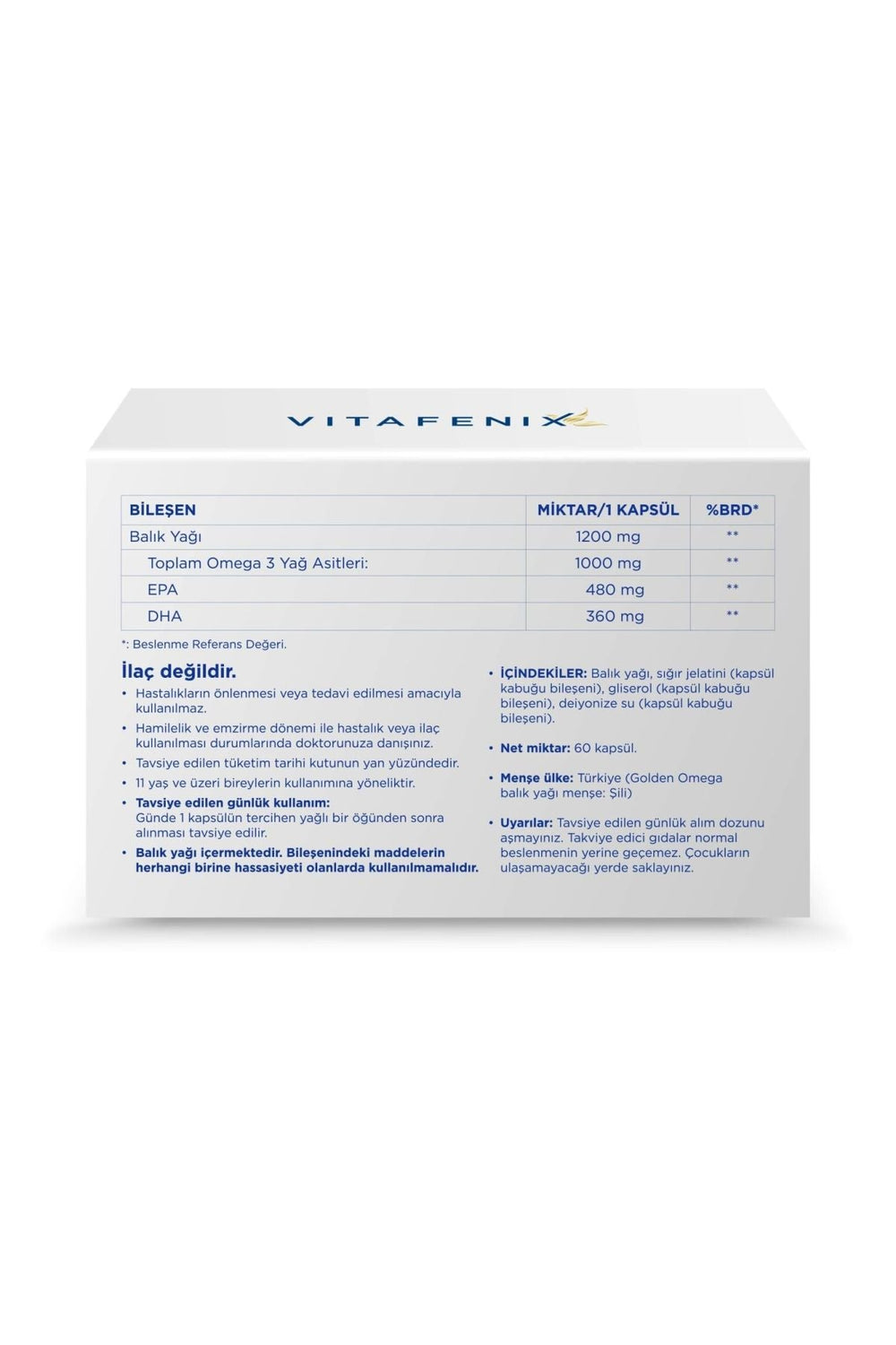 Vitafenix Omega-3 60 Kapsül