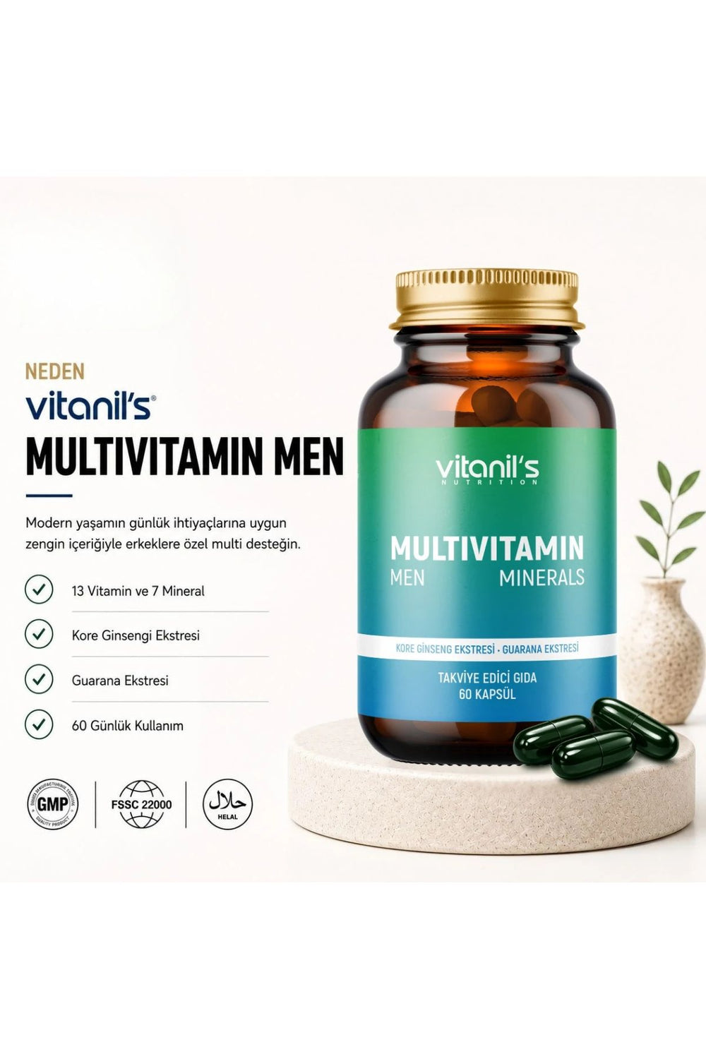 Vitanil's Multivitamin Men 60 Kapsül