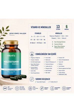 Vitanil's Multivitamin Men 60 Kapsül