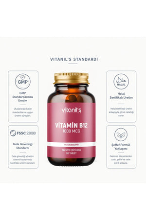 Vitanil's Vitamin B12 60 Tablet