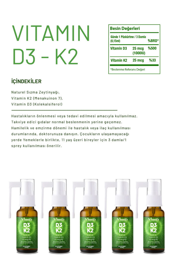 Vitanil's D3 & K2 20 ml