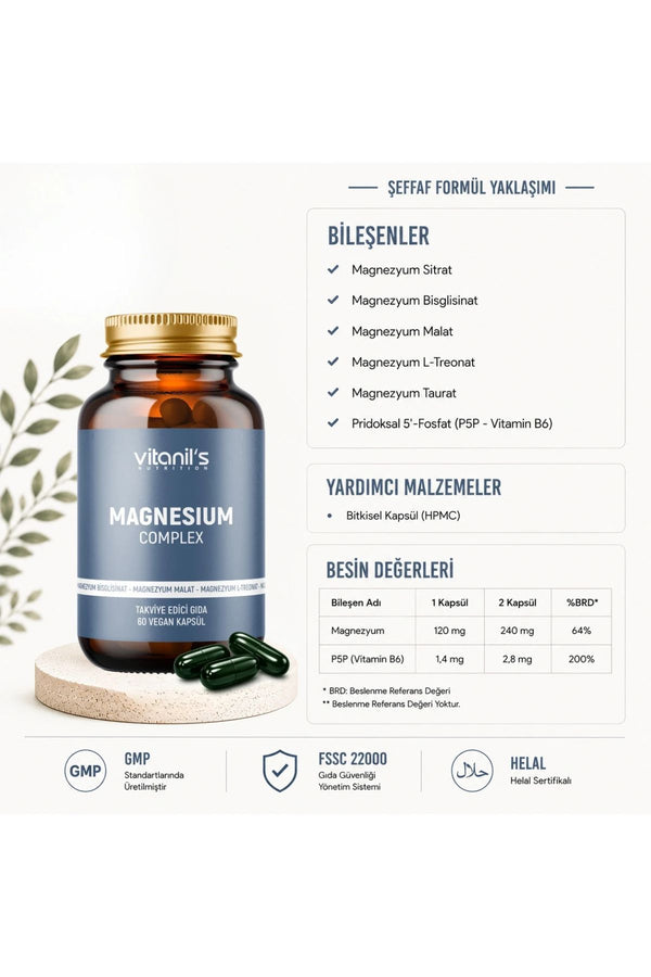 Vitanil's Magnezyum Complex 60 Kapsül