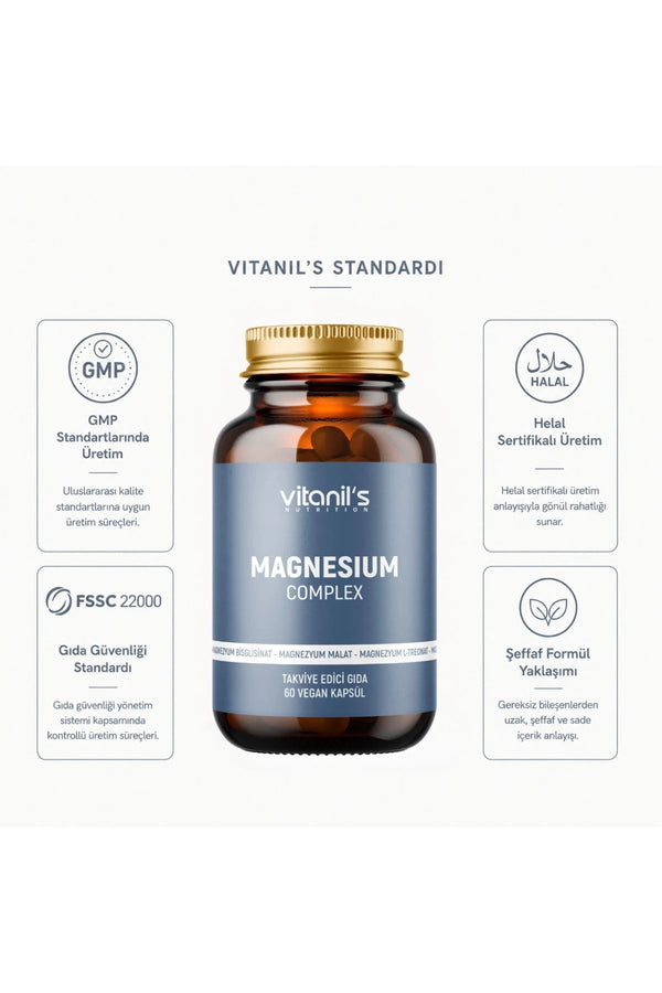 Vitanil's Magnezyum Complex 60 Kapsül