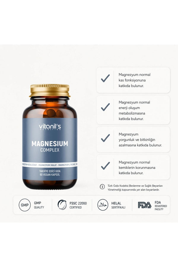 Vitanil's Magnezyum Complex 60 Kapsül