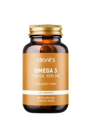 Vitanil's Omega 3 Fish Oil 1000 mg 30 Soft Jel