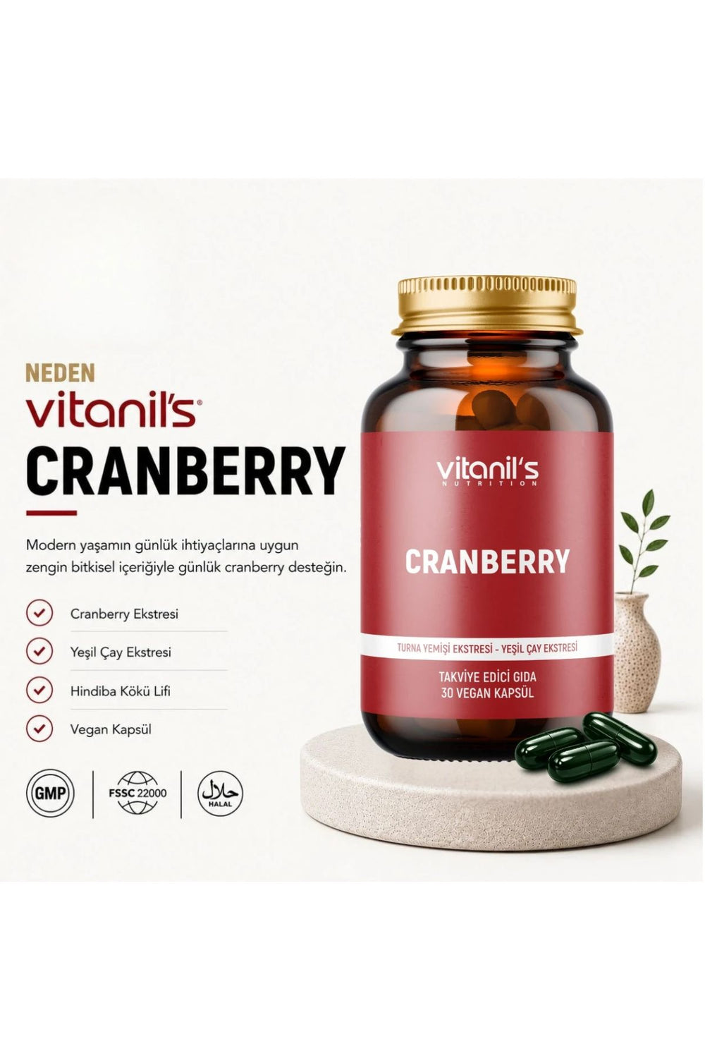 Vitanil's Cranberry 30 Kapsül