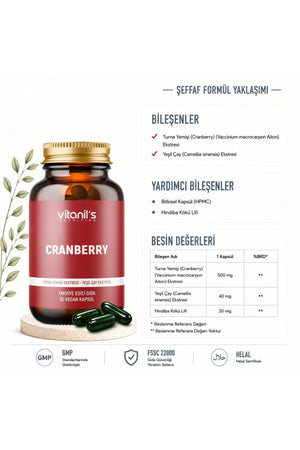 Vitanil's Cranberry 30 Kapsül