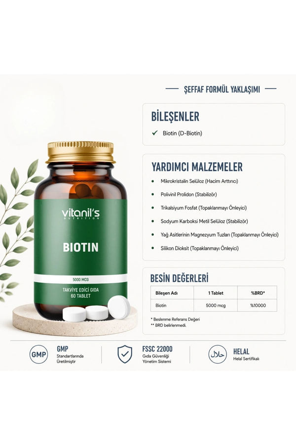 Vitanil's Biotin 60 Tablet