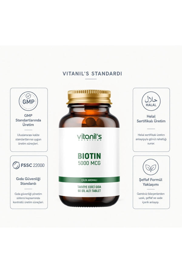 Vitanil's Biotin Chewable 60 Tablet