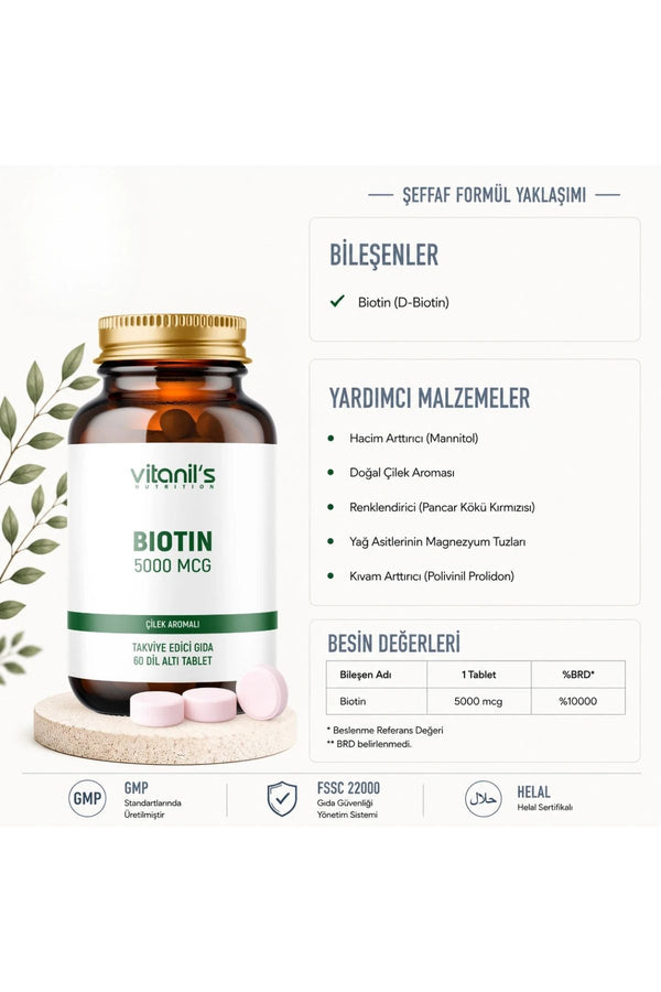 Vitanil's Biotin Chewable 60 Tablet