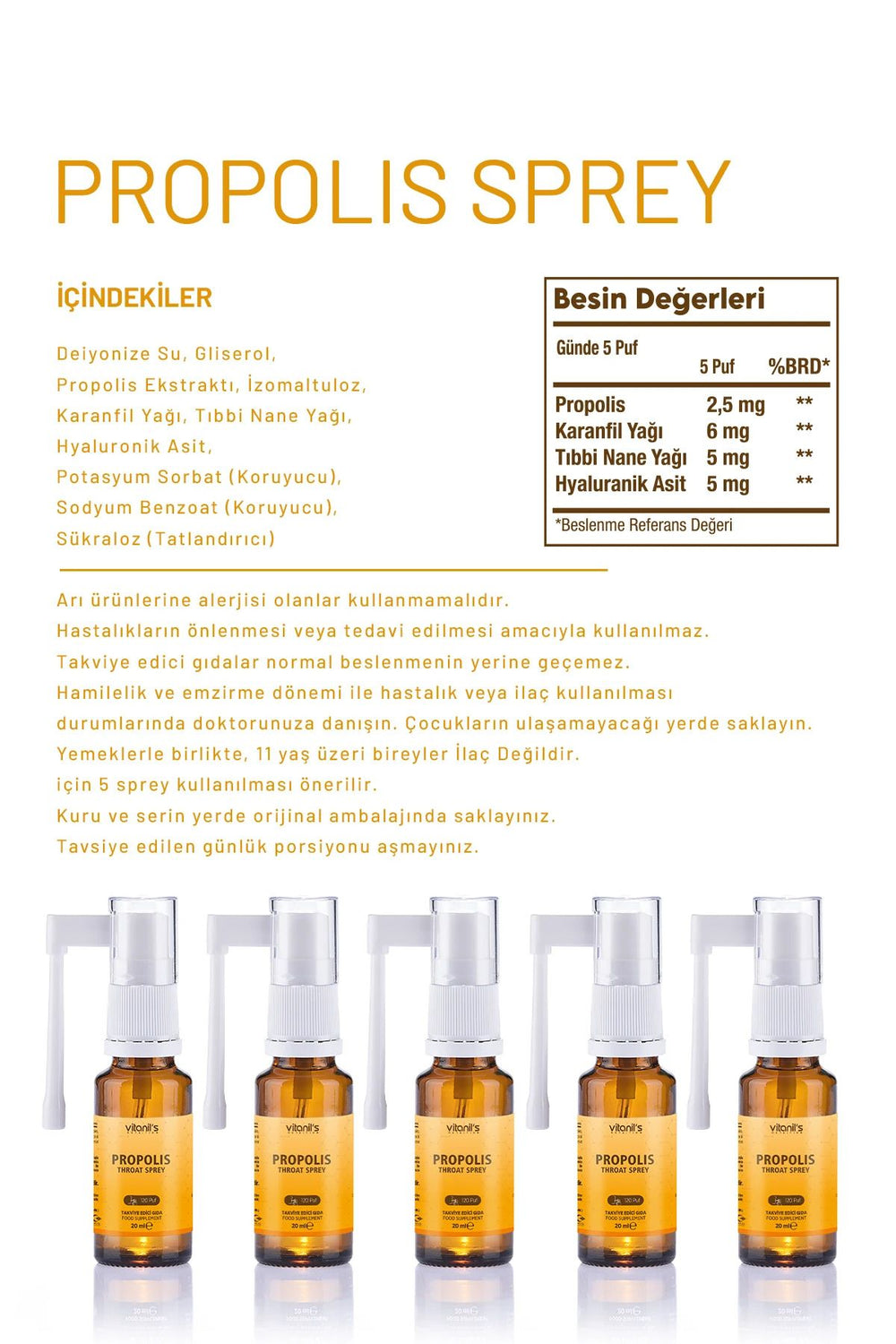Vitanil's Propolis Boğaz Spreyi 20 ml
