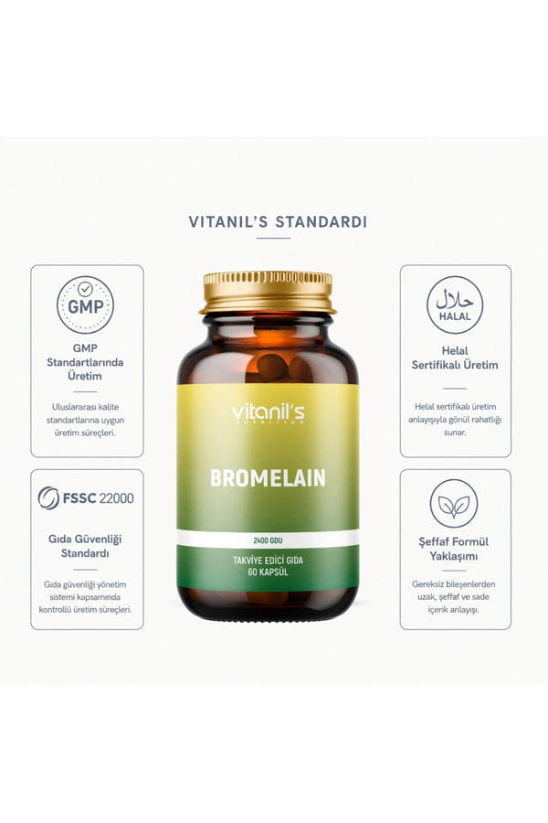 Vitanil's Bromelain 60 Kapsül