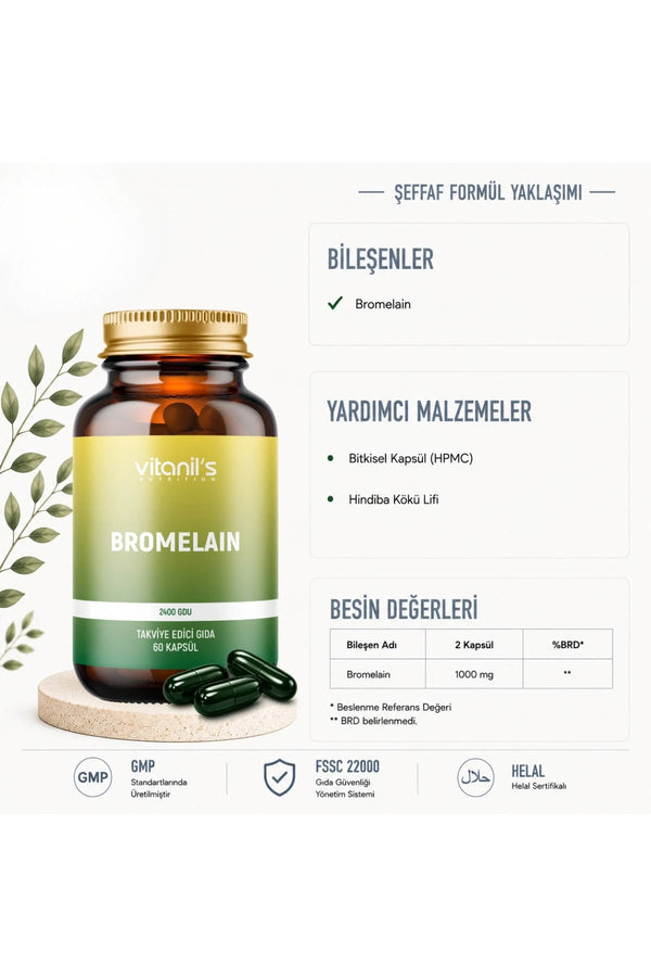 Vitanil's Bromelain 60 Kapsül