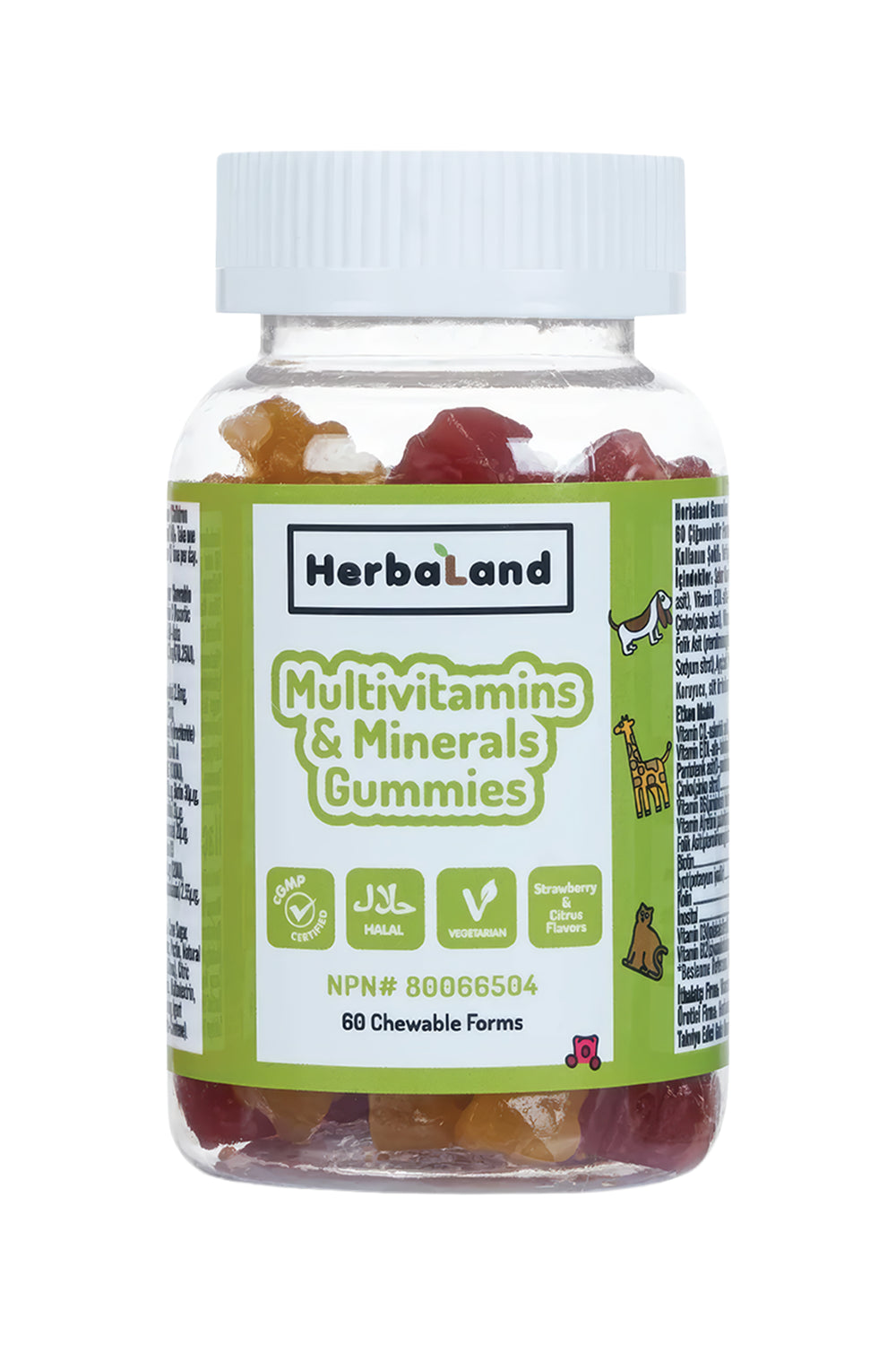 Herbaland Multivitamins & Minerals Gummy 60 Çiğnenebilir Form